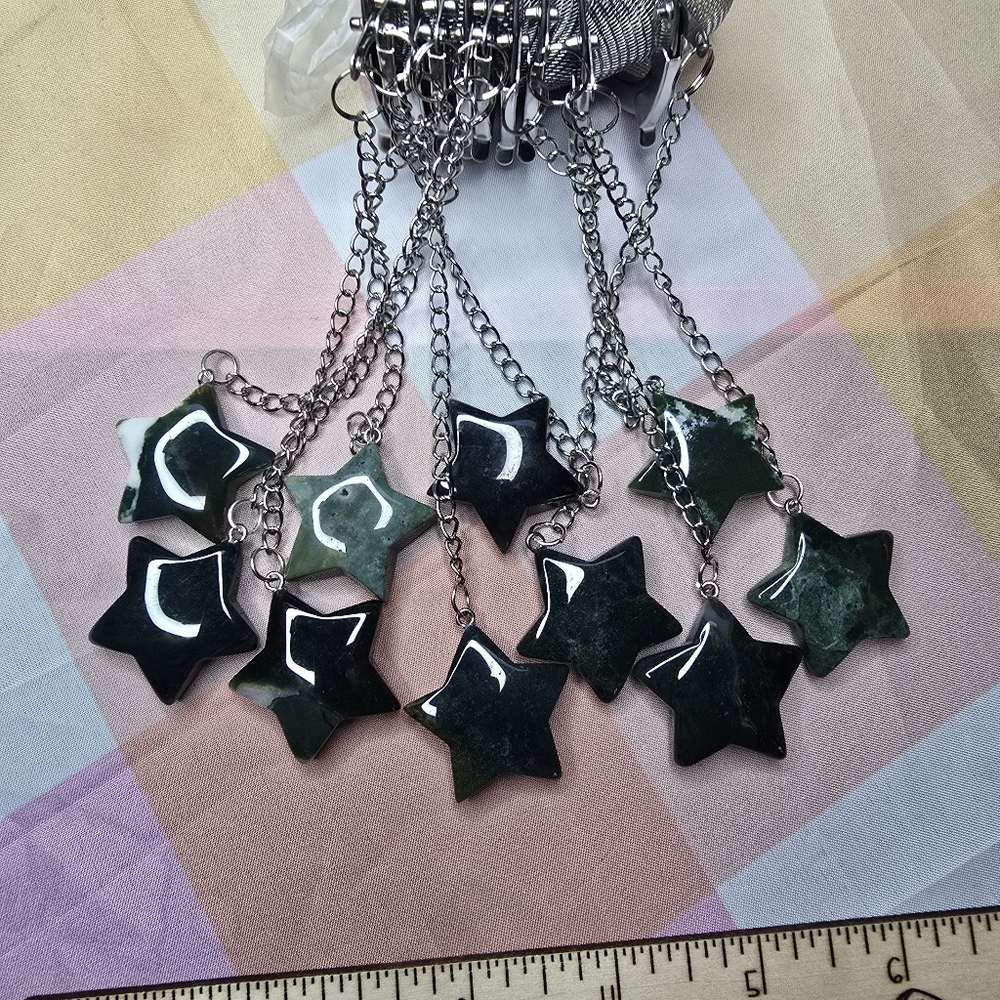 Moss Agate Star Loose Tea Leaf Infuser [one]